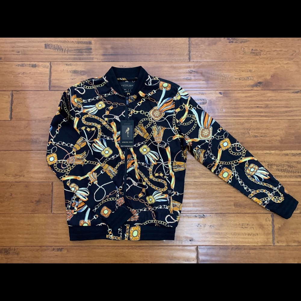 Cactus Man by Ricky Singh Bomber Jacket